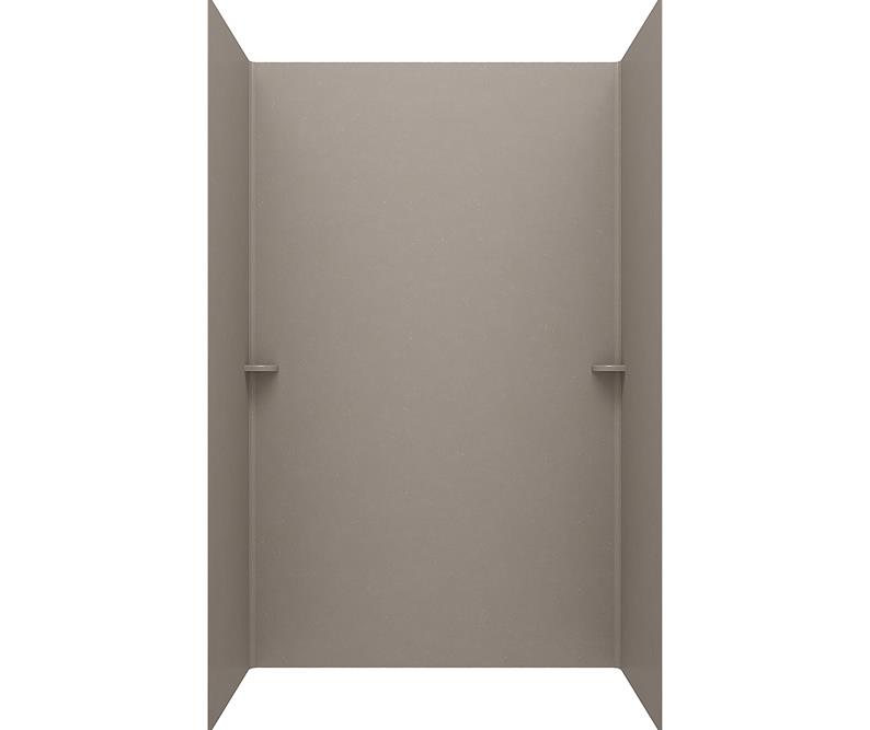 Smooth 3-Panel Tub Wall Kit 60x30x60" in Clay